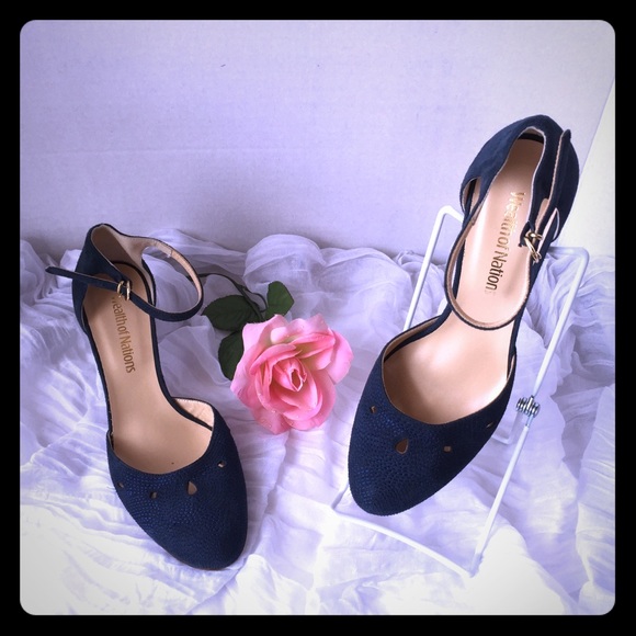 Wealth of Nations Shoes - Wealth of Nations Genuine Leather Navy Shoe
